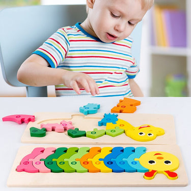 WildBlocks | Ontdek en speel - Houten dierenpuzzel voor peuters